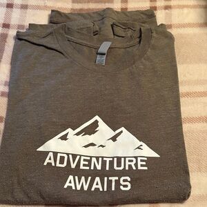 Adventure Awaits Men's Brown T-Shirt